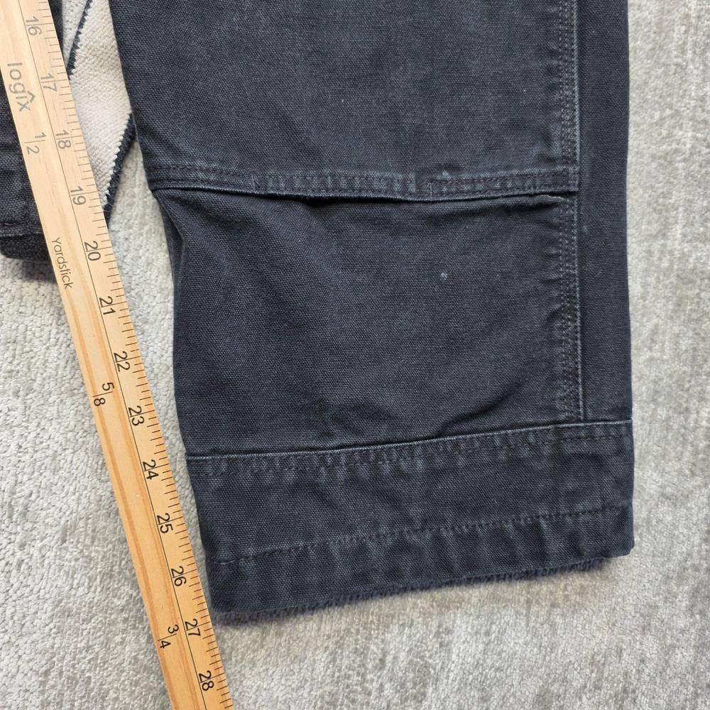 Carhartt Mens Black Duck Canvas Bib Overalls Workwear R01 BLK 40x30 Utility - Picture 13 of 14